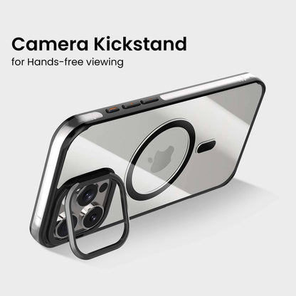 iPhone 16 Pro Anti Yellow Clear Case with Camera Kickstand