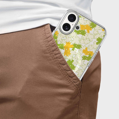 iPhone 16 Clear Case - Yellow Dandelion Design