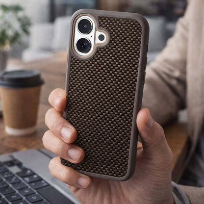 iPhone 16 Aramid Fiber Weave Pattern Case