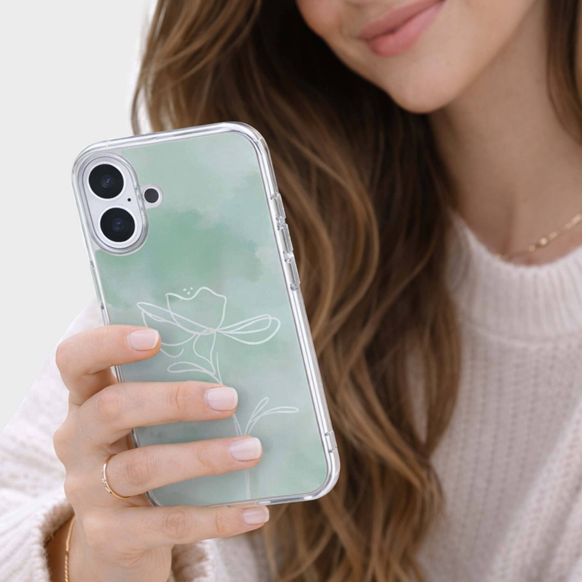 iPhone 16 Case With MagSafe - Green Flower