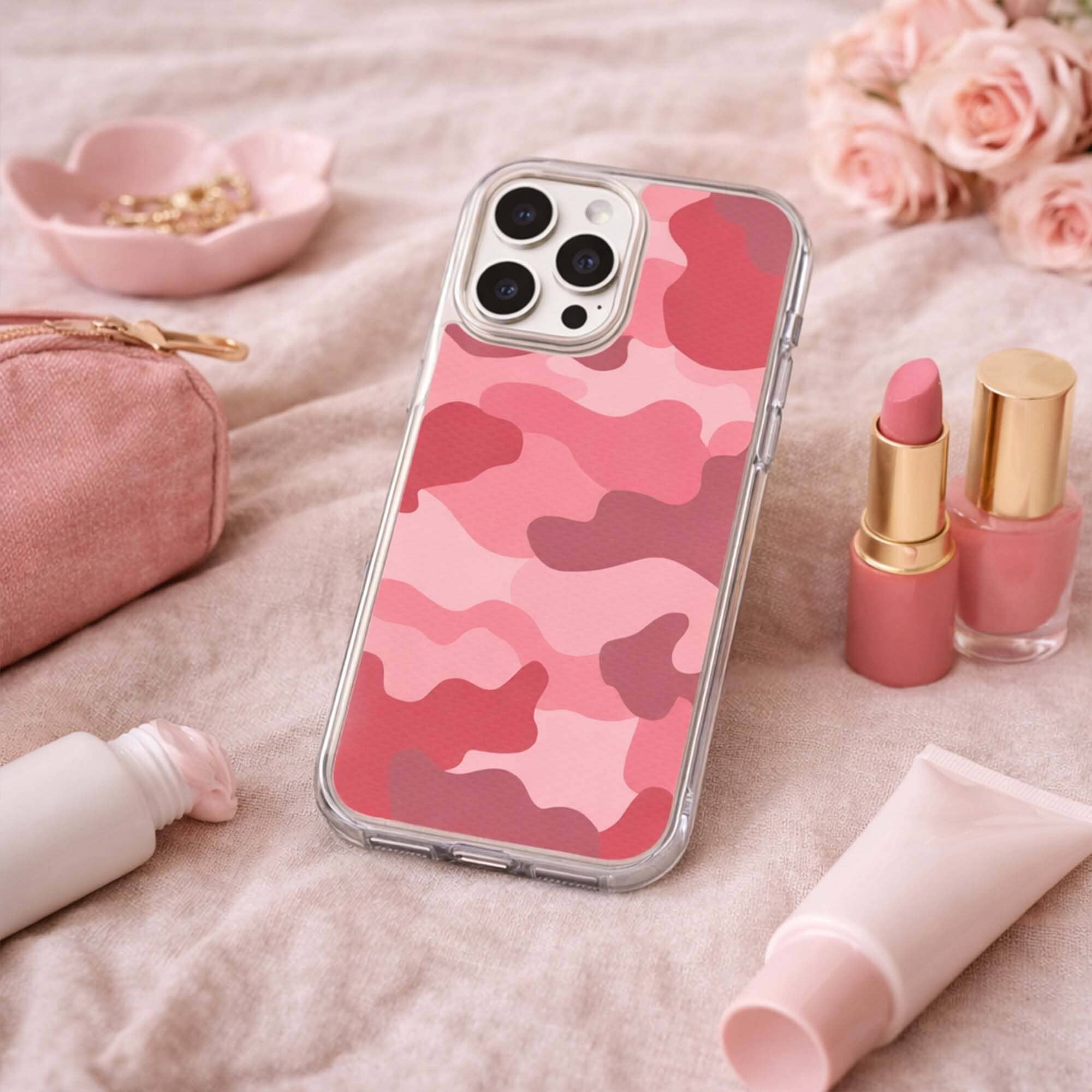 MagSafe iPhone 16 Pro Pink Camo Case