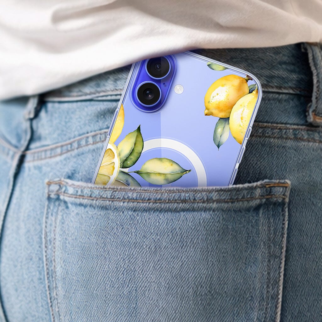 MagSafe iPhone 16 Lemons Clear Case