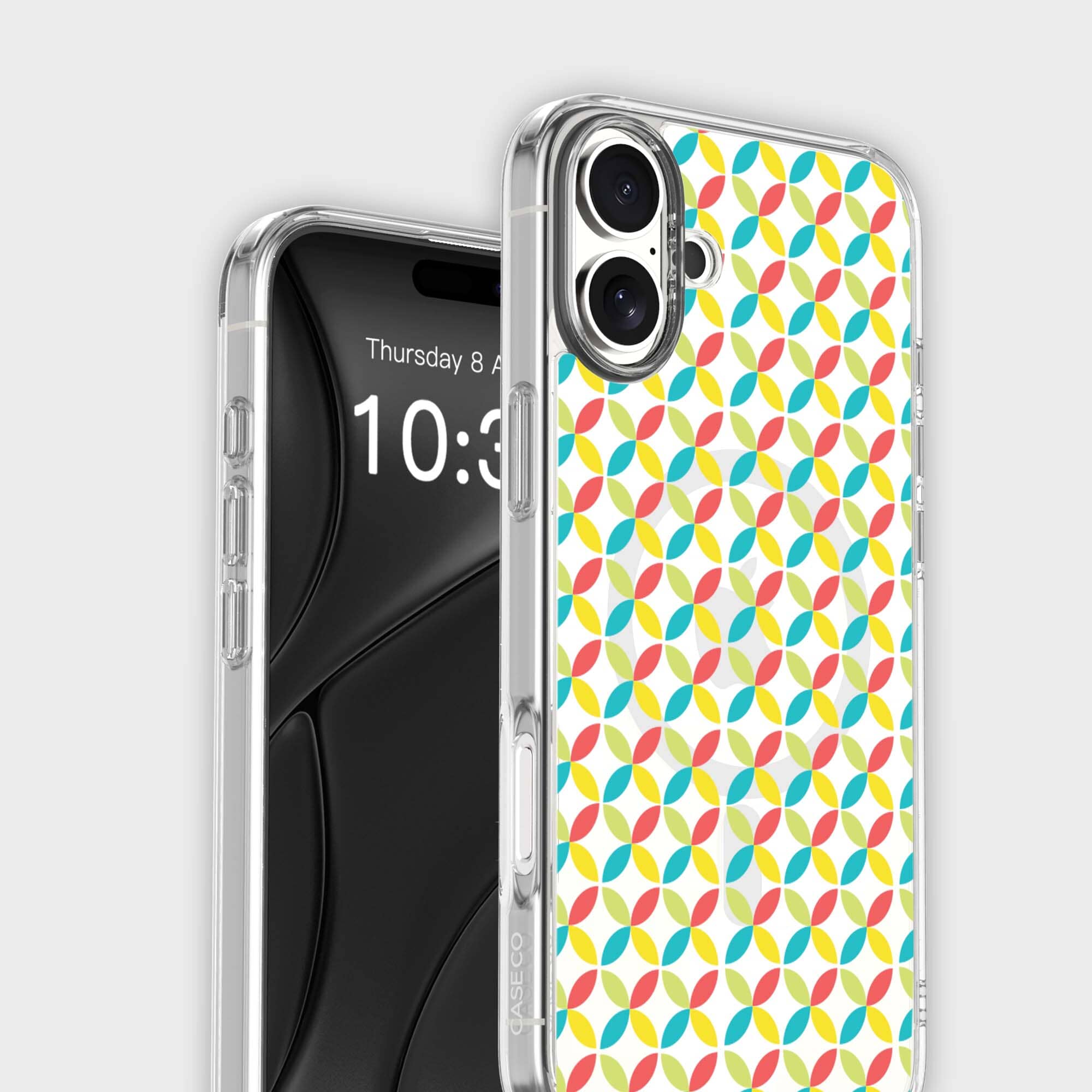 iPhone 16 Clear Case - Yellow Celestial Petal Design