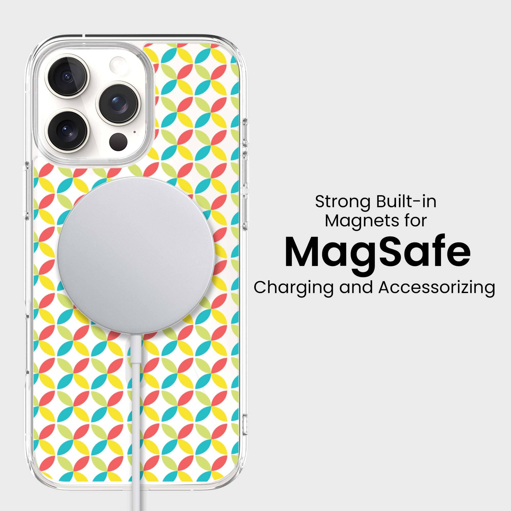 iPhone 16 Pro Clear Case - Yellow Celestial Petal Design