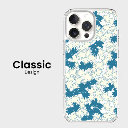 iPhone 16 Pro Max Clear Case - Blue Dandelion Design