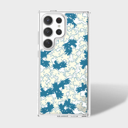 Samsung Galaxy S24 Ultra Clear Case - Blue Dandelion Design