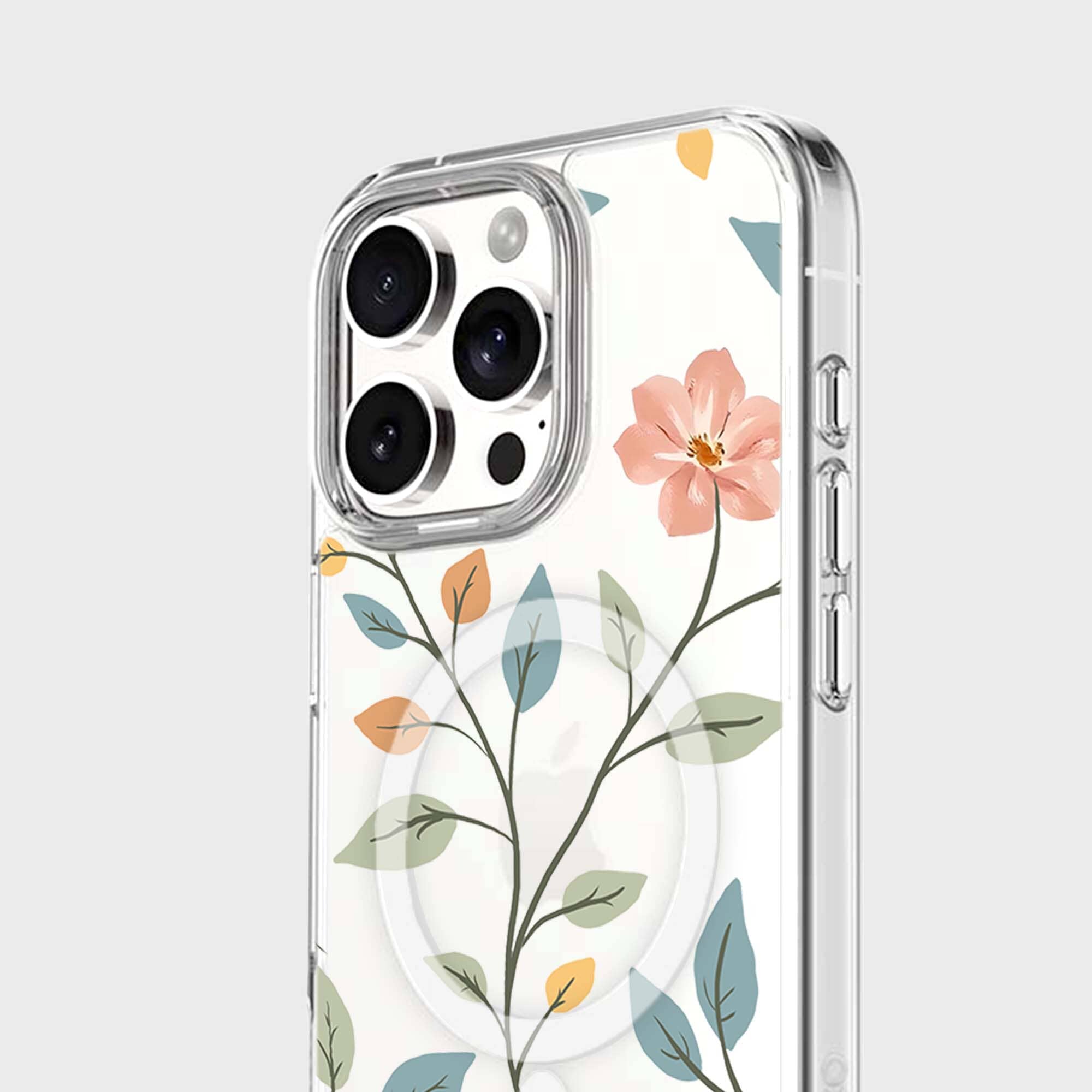 MagSafe iPhone 16 Pro Max Easter Floral Clear Case