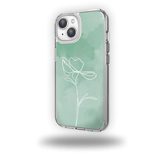 iPhone 15 Case With MagSafe - Green Flower