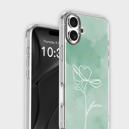 iPhone 16 Case With MagSafe - Green Flower