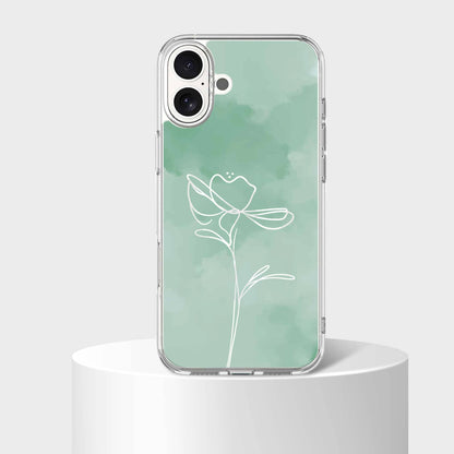 iPhone 16 Case With MagSafe - Green Flower