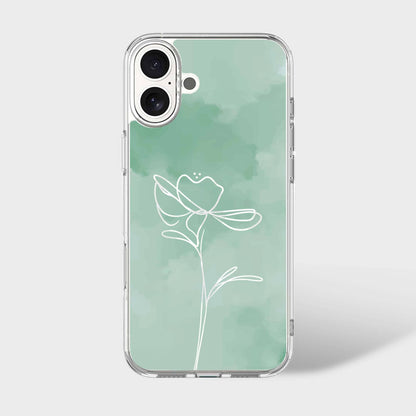 iPhone 16 Case With MagSafe - Green Flower