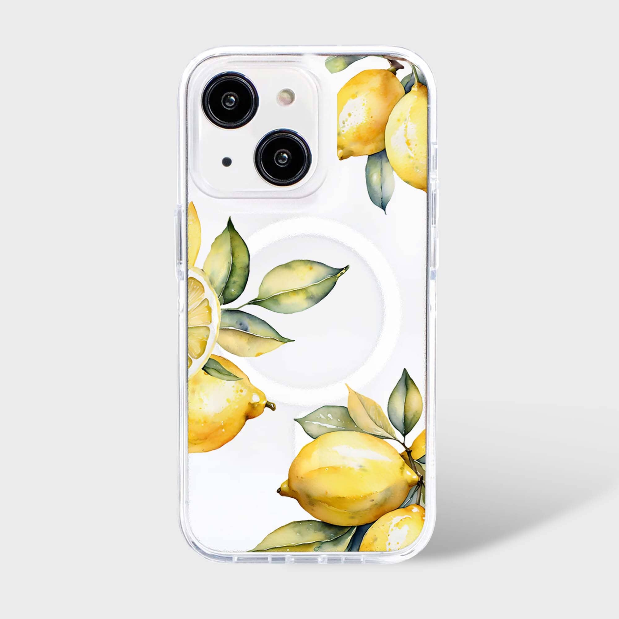 MagSafe iPhone 15 Lemons Clear Case