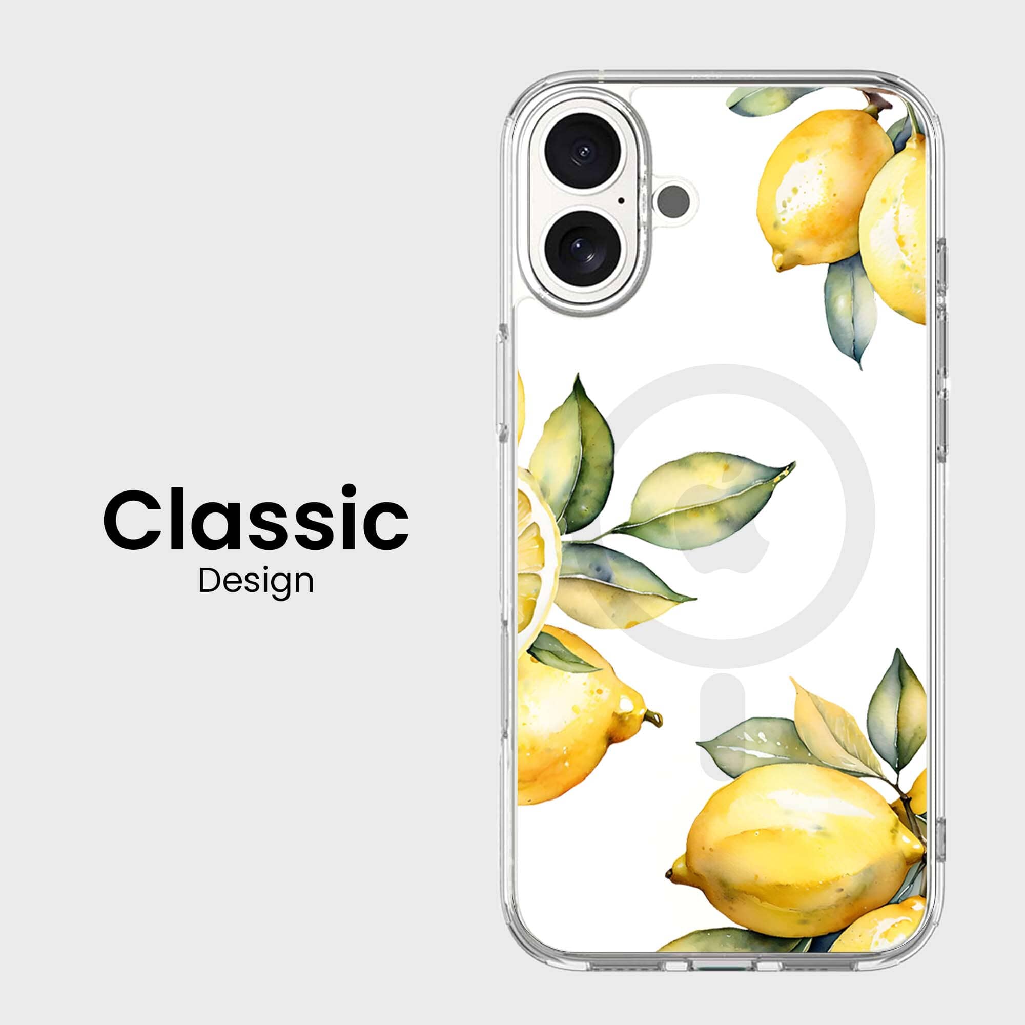 MagSafe iPhone 16 Lemons Clear Case
