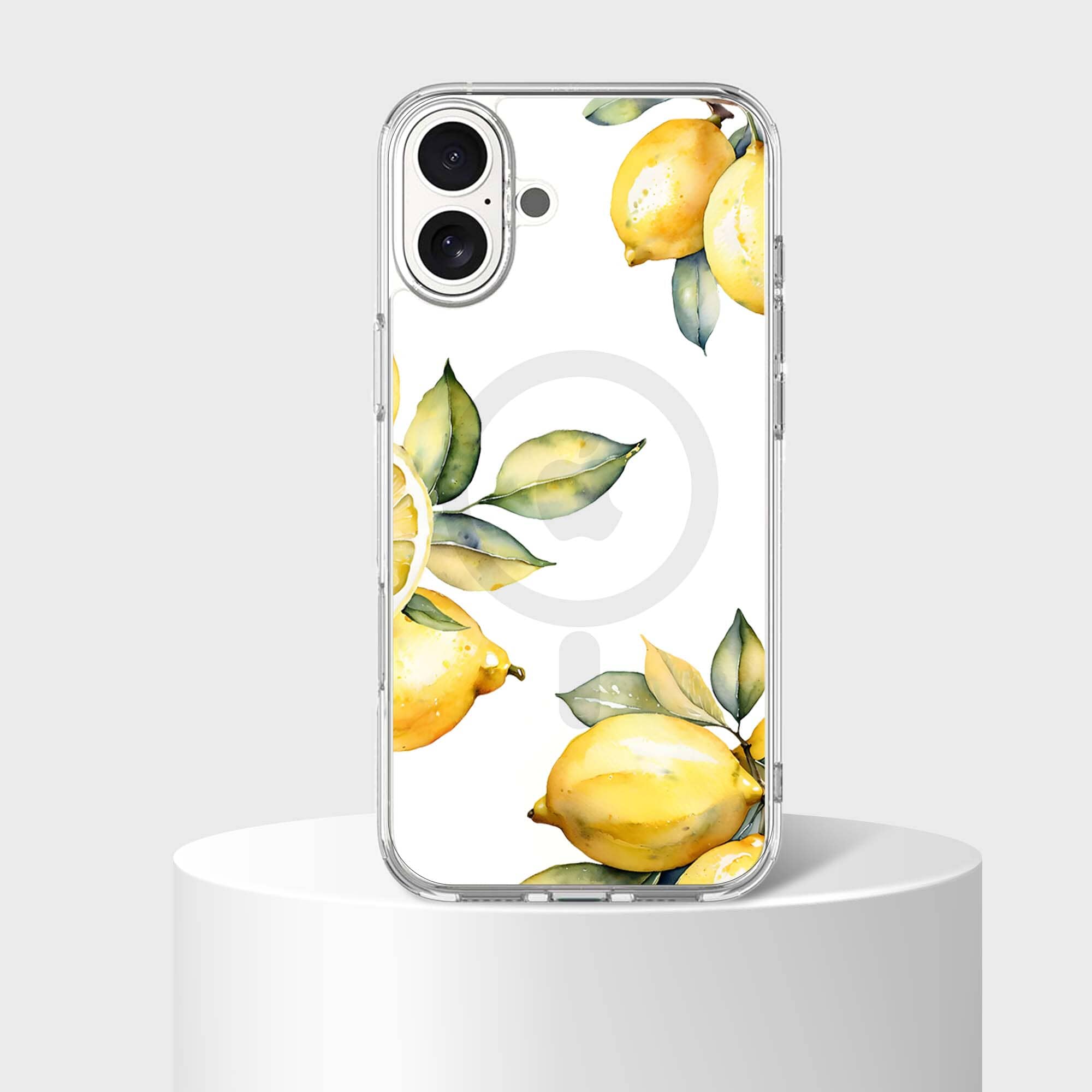 MagSafe iPhone 16 Lemons Clear Case