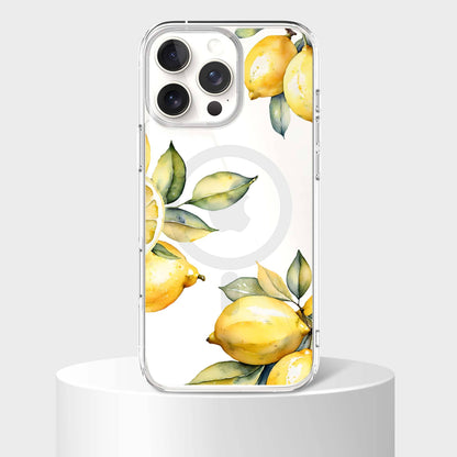 MagSafe iPhone 16 Pro Lemons Clear Case