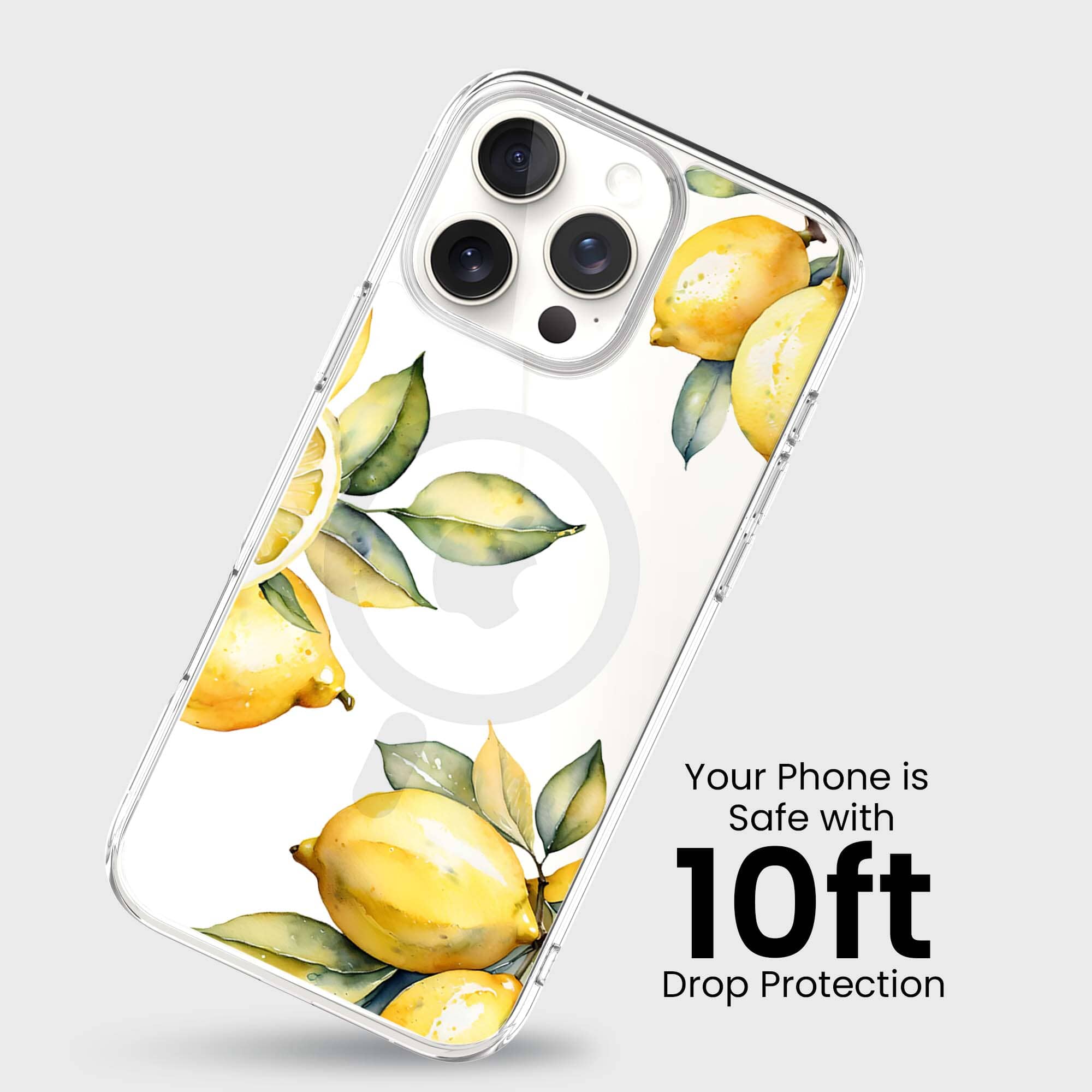 MagSafe iPhone 16 Pro Max Lemons Clear Case