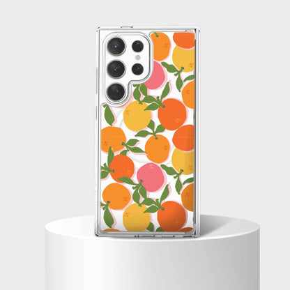Samsung Galaxy S24 Ultra Clear Case - Orange You Clever Design