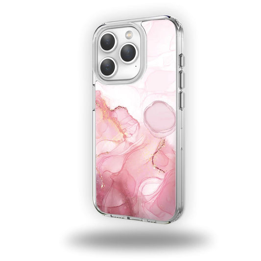 iPhone 15 Pro Max Case With MagSafe - Pink Marble