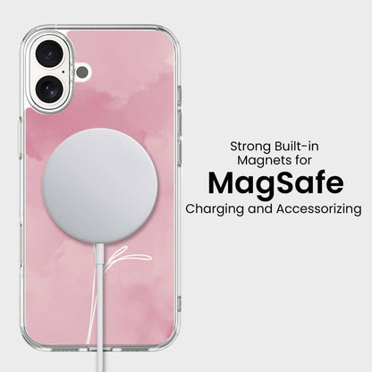 iPhone 16 Case With MagSafe - Pink Flower