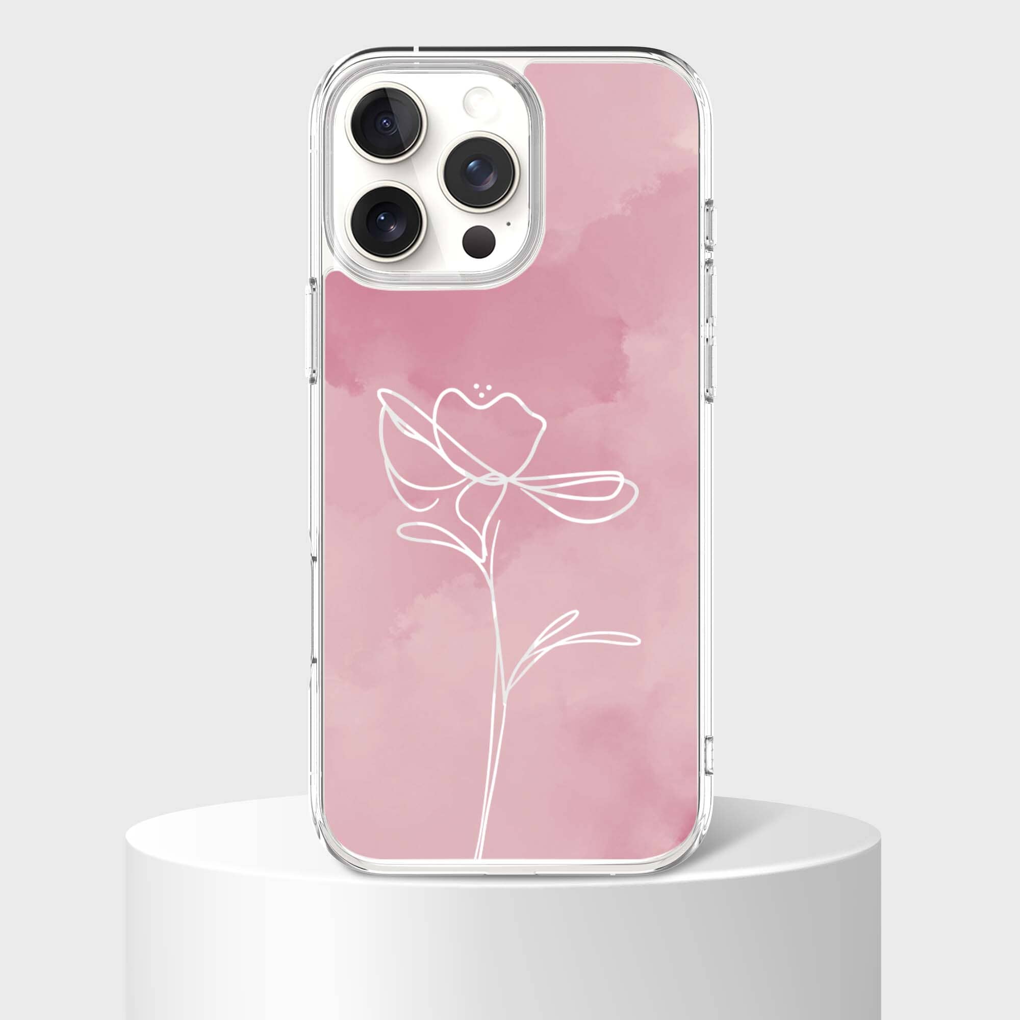 iPhone 16 Pro Case With MagSafe - Pink Flower