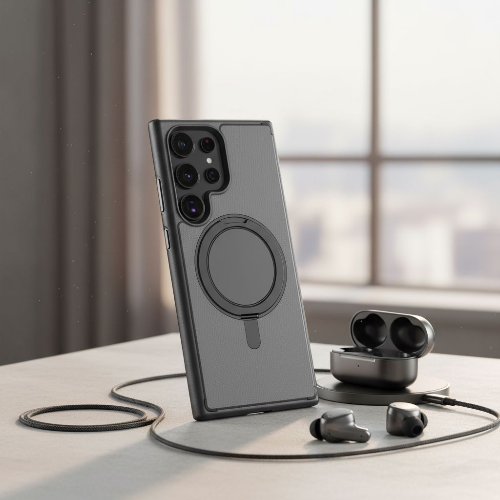 Samsung Galaxy S26 Ultra Hybrid Case With Built-in MagSafe Ring Holder