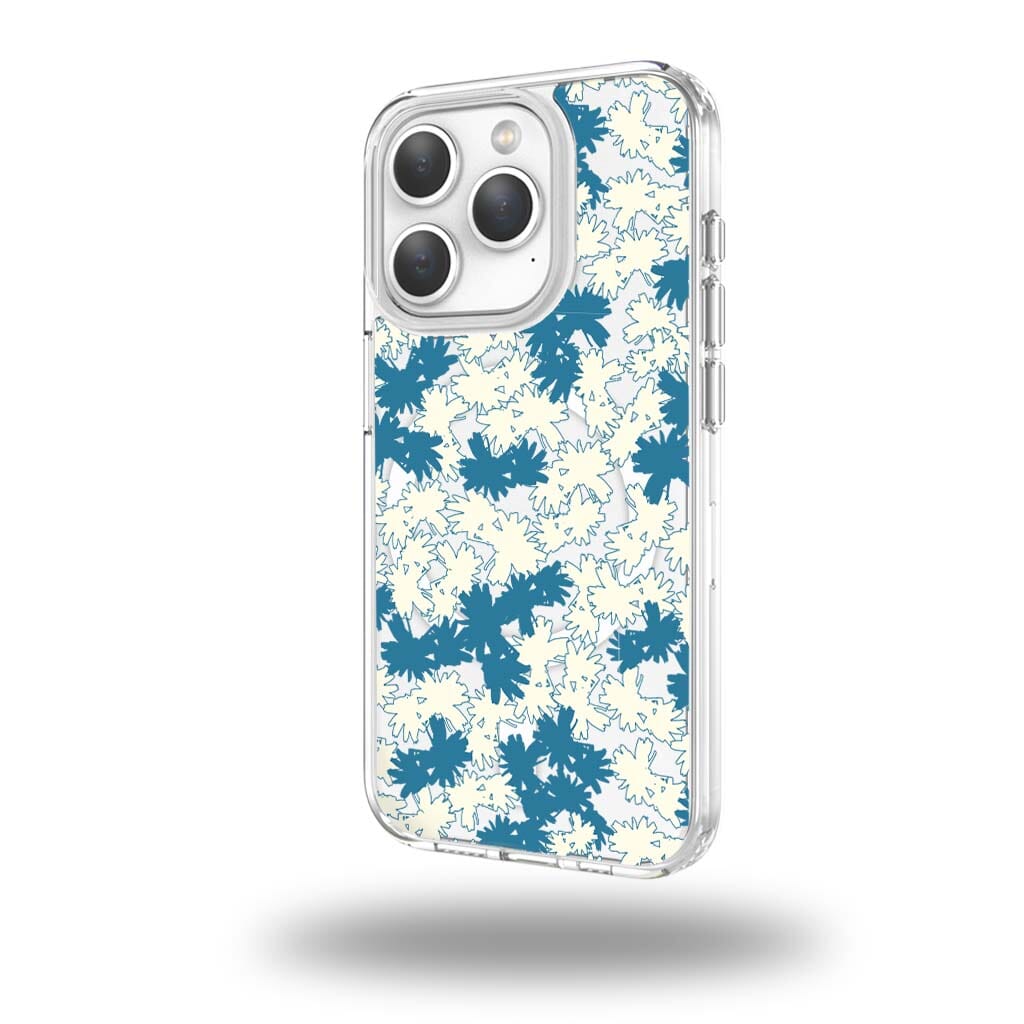 iPhone 15 Pro Max Clear Case - Blue Dandelion Design