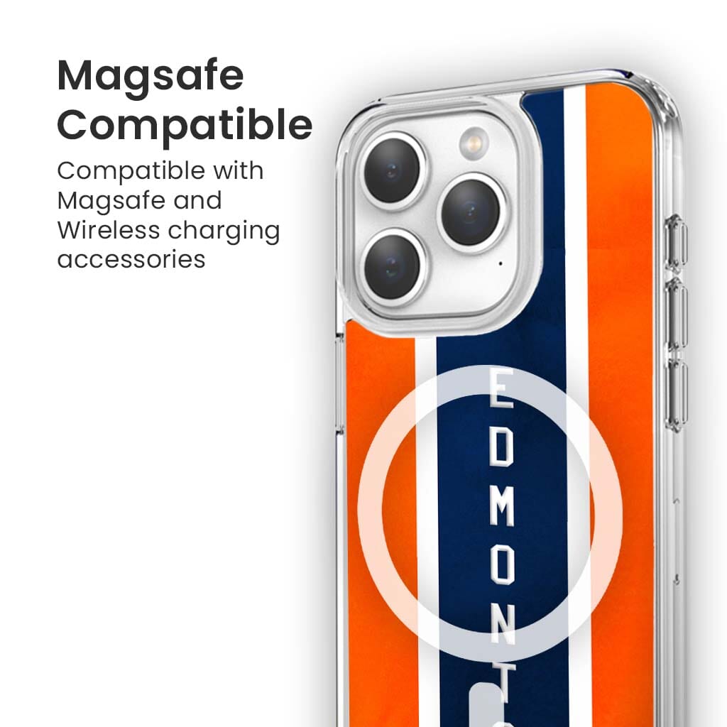 MagSafe iPhone 15 Pro Edmonton Design Clear Case