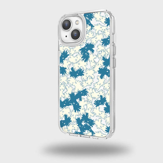 iPhone 15 Clear Case - Blue Dandelion Design