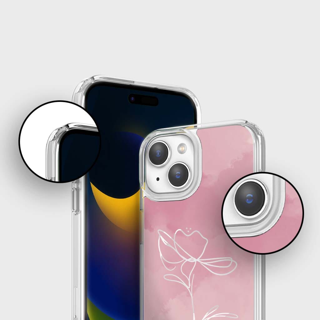 iPhone 15 Case With MagSafe - Pink Flower