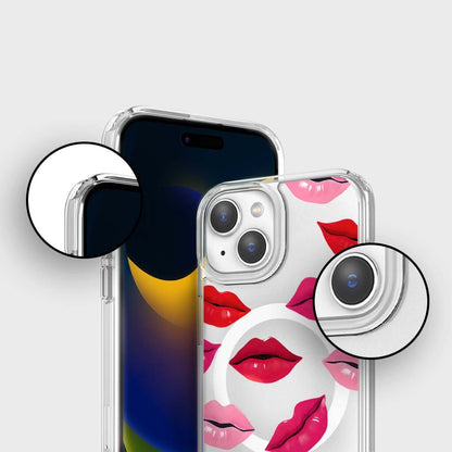 MagSafe iPhone 13 Lips Design Clear Case