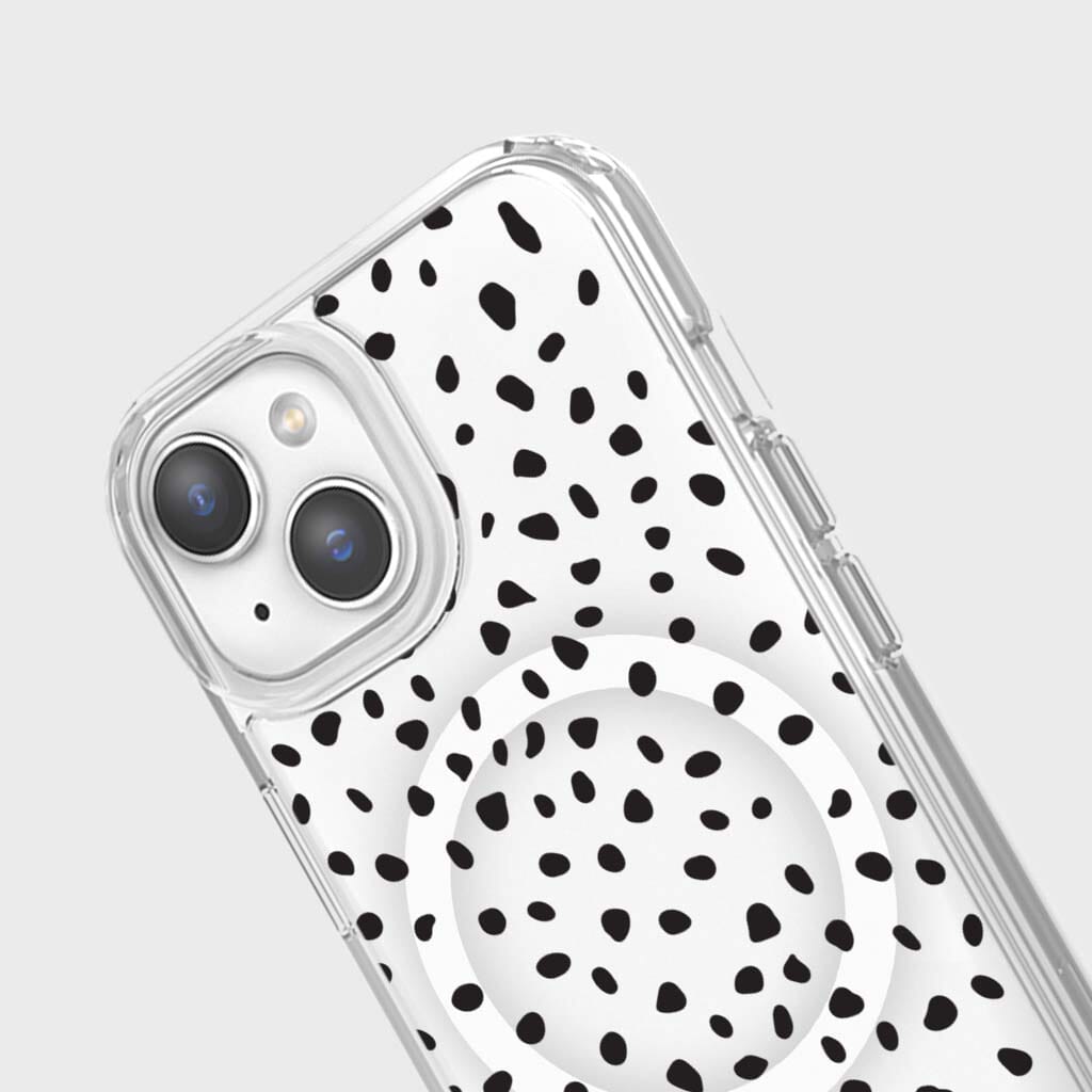 MagSafe iPhone 13 White Polka Dots Case