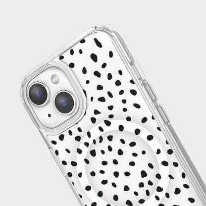 MagSafe iPhone 13 White Polka Dots Case