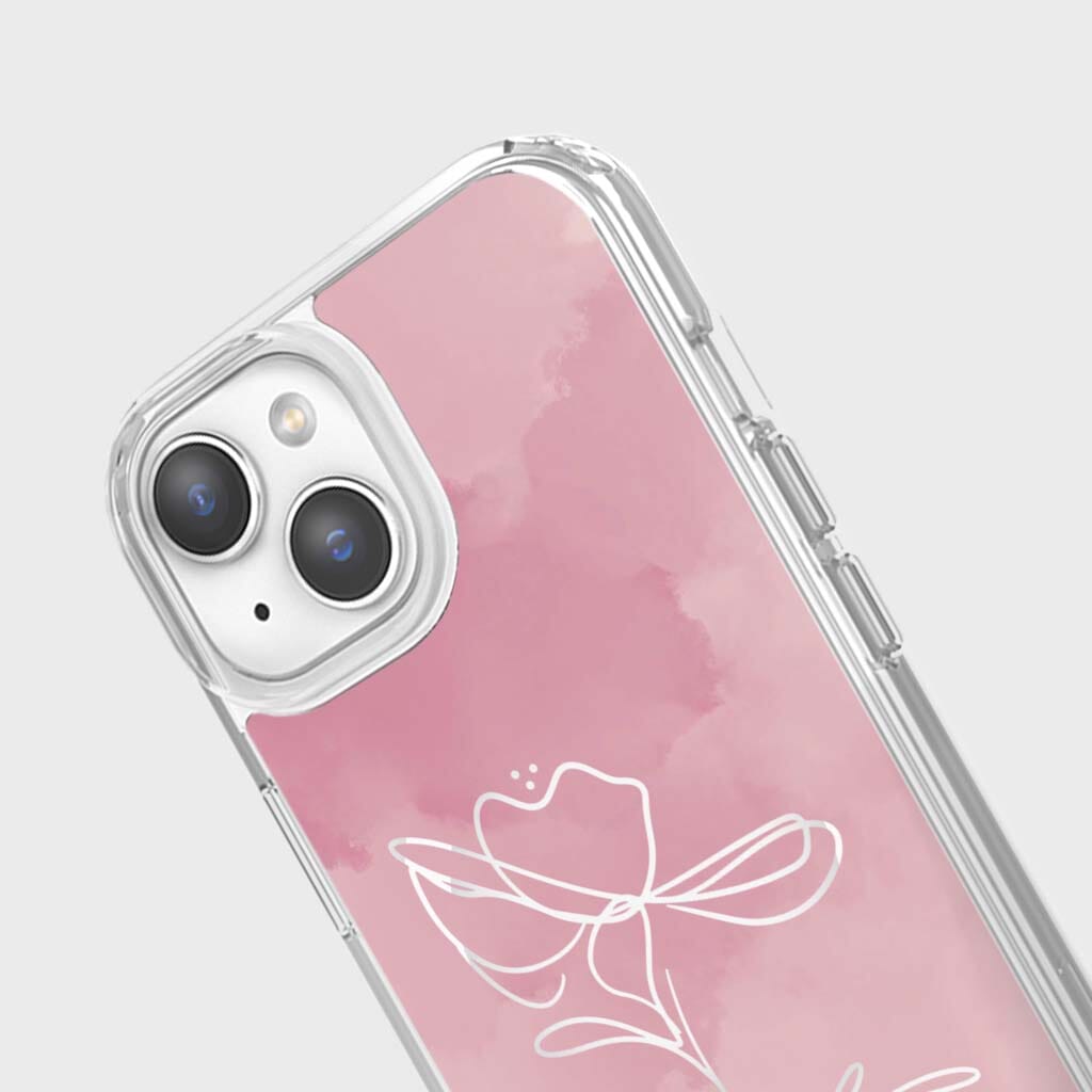 iPhone 15 Case With MagSafe - Pink Flower