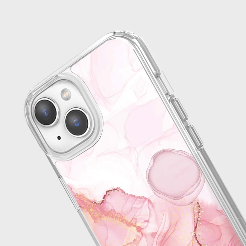 iPhone 15 Case With MagSafe - Pink Marble