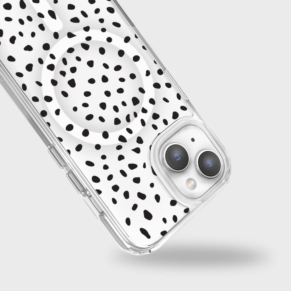 MagSafe iPhone 13 White Polka Dots Case