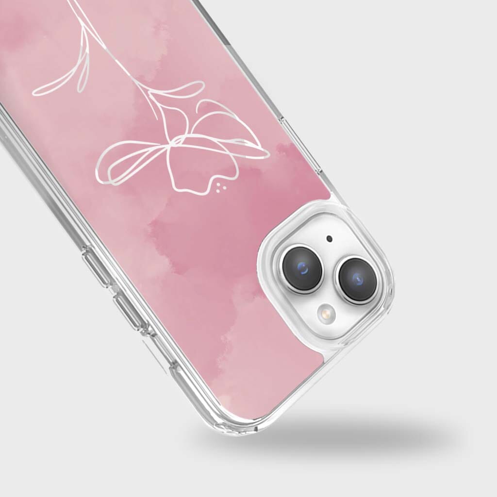 iPhone 15 Case With MagSafe - Pink Flower