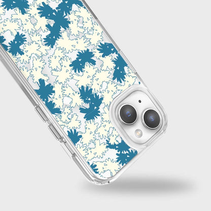 iPhone 16e Clear Case - Blue Dandelion Design