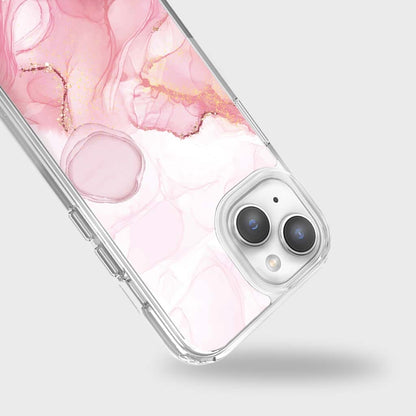 iPhone 15 Case With MagSafe - Pink Marble