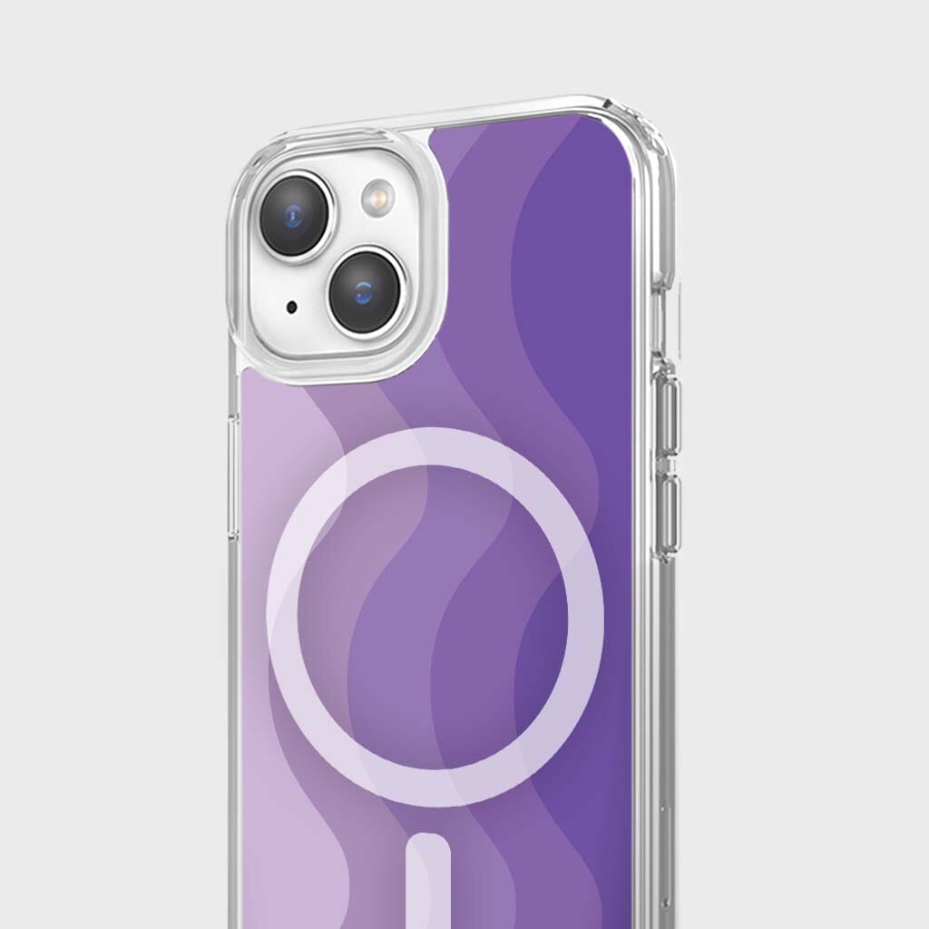 iPhone 15 Case With MagSafe - Purple Wave