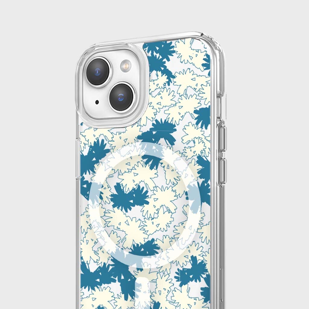 iPhone 13 Clear Case - Blue Dandelion Design