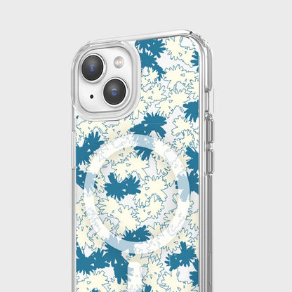 iPhone 13 Clear Case - Blue Dandelion Design