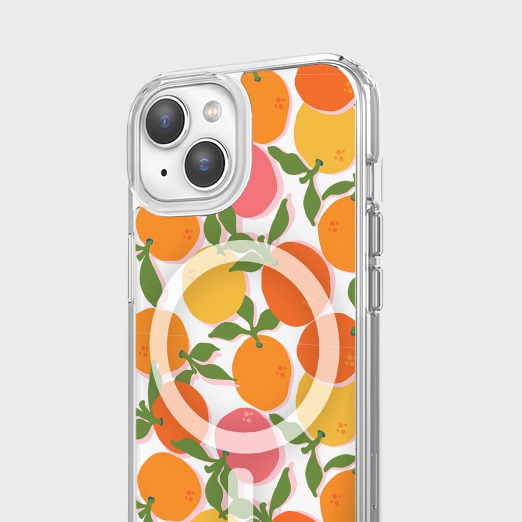 iPhone 13 Clear Case - Orange You Clever Design