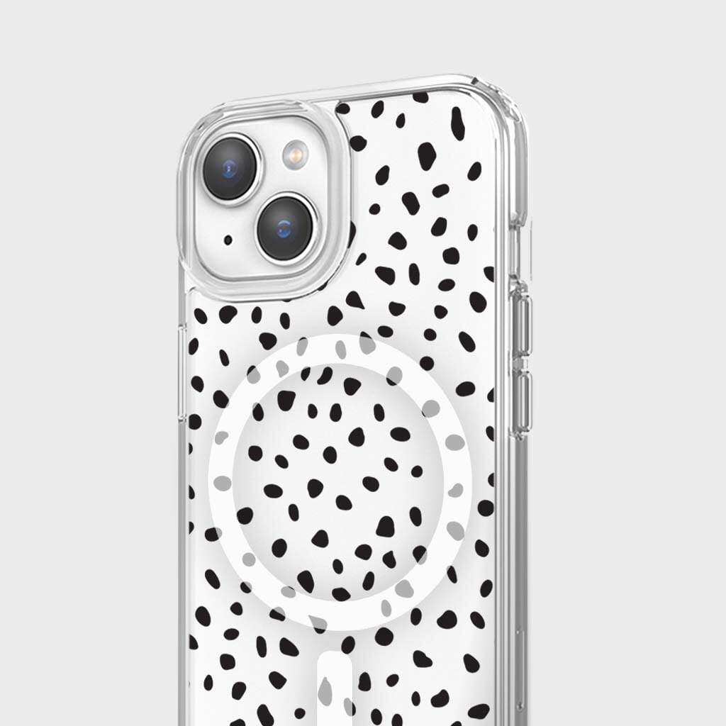 MagSafe iPhone 13 White Polka Dots Case