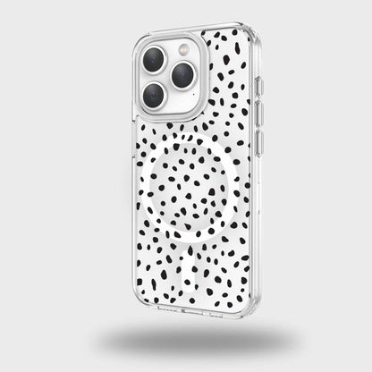 iPhone 15 Pro Case With MagSafe - White Polka