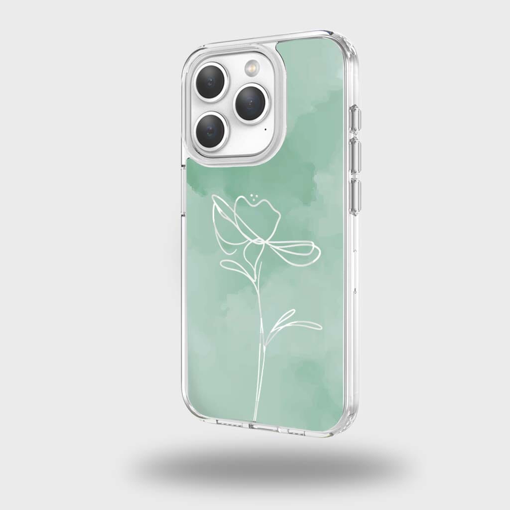 iPhone 15 Pro Case With MagSafe - Green Flower