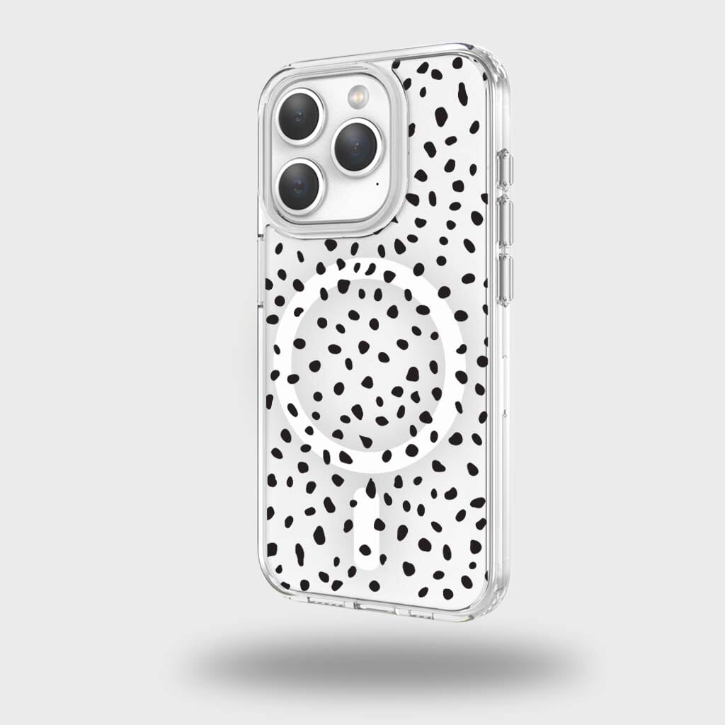 iPhone 15 Pro Max Case With MagSafe - White Polka