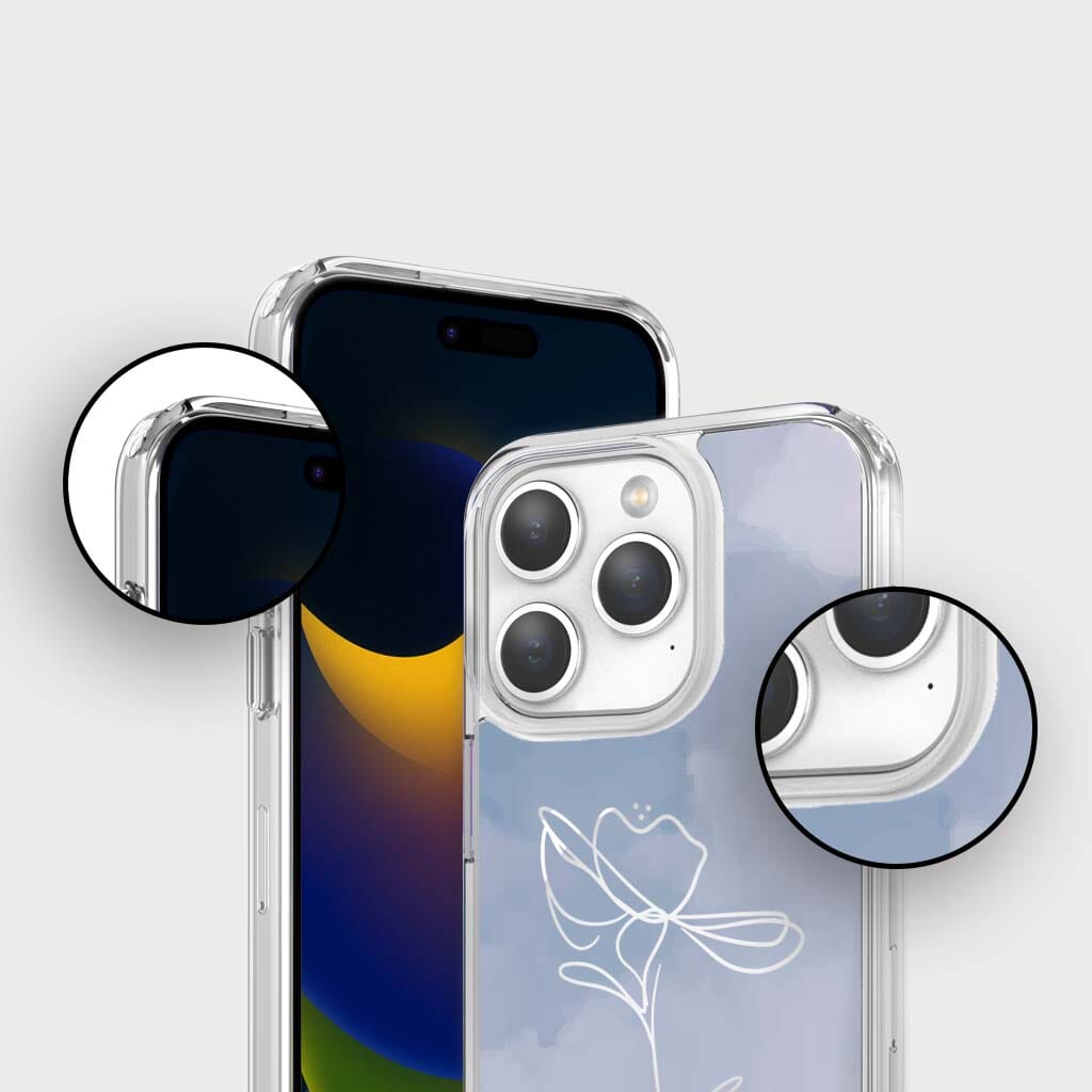 iPhone 15 Pro Max Case With MagSafe - Blue Flower