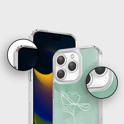 iPhone 15 Pro Case With MagSafe - Green Flower