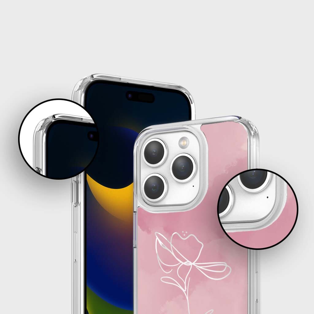 iPhone 15 Pro Max Case With MagSafe - Pink Flower