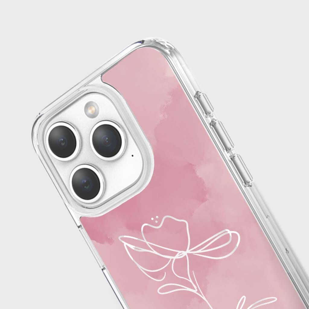 iPhone 15 Pro Case With MagSafe - Pink Flower